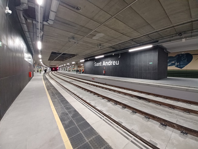 12 de diciembre de 2022. Puesta en servicio de la nueva estación de Sant Andreu.