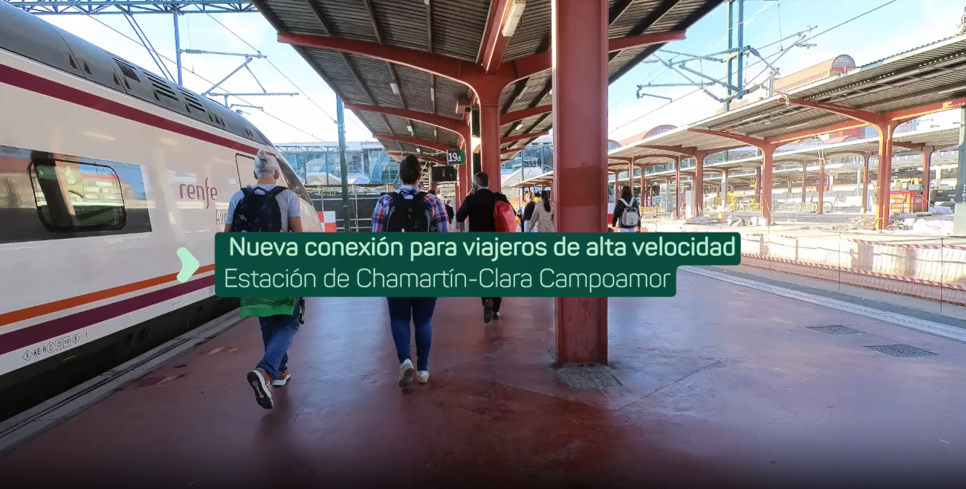 15 de octubre: Time-lapse de acceso al vestíbulo de Cercanías desde las vías de alta velocidad.