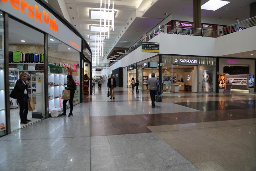 Vialia Málaga María Zambrano station, travelers in the shopping centre