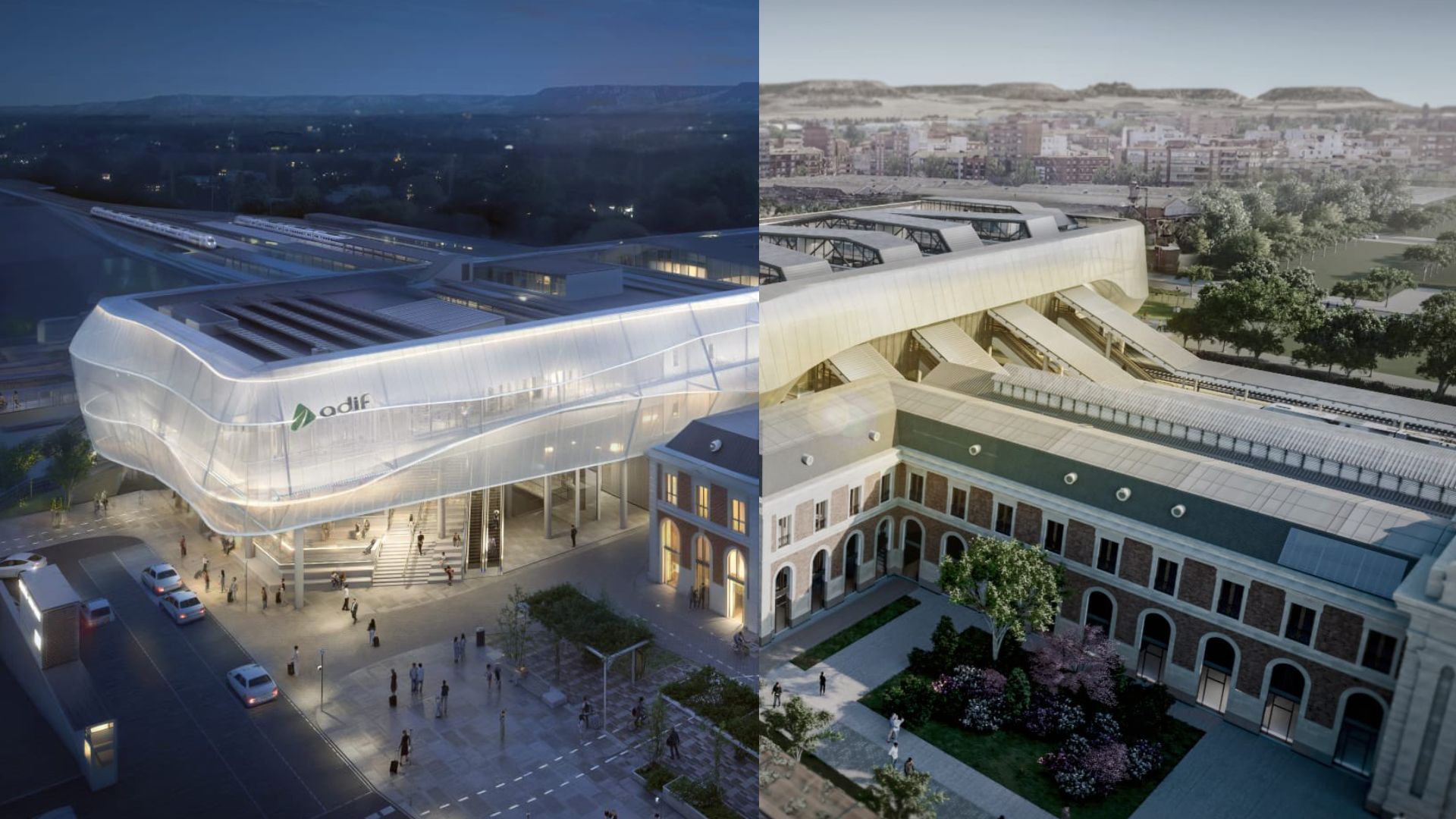 Diseño innovador: Gracias a su iluminación, la fachada cambia de día y noche, símbolo del viaje, el dinamismo, el flujo y la velocidad