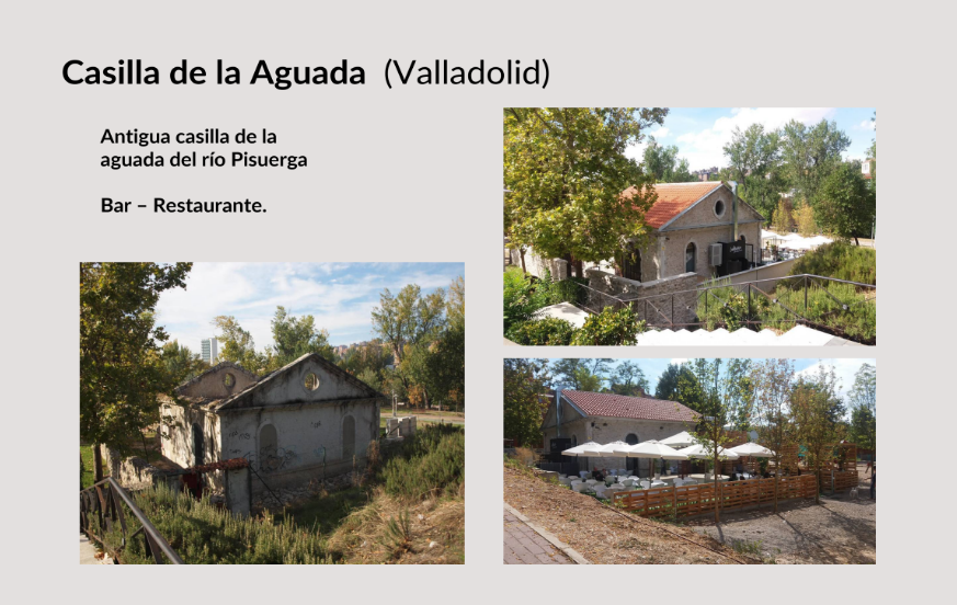 Casilla de la Aguada zaharra (Valladolid) Taberna-jatetxe bihurtua Aurkezpen-diapositiba