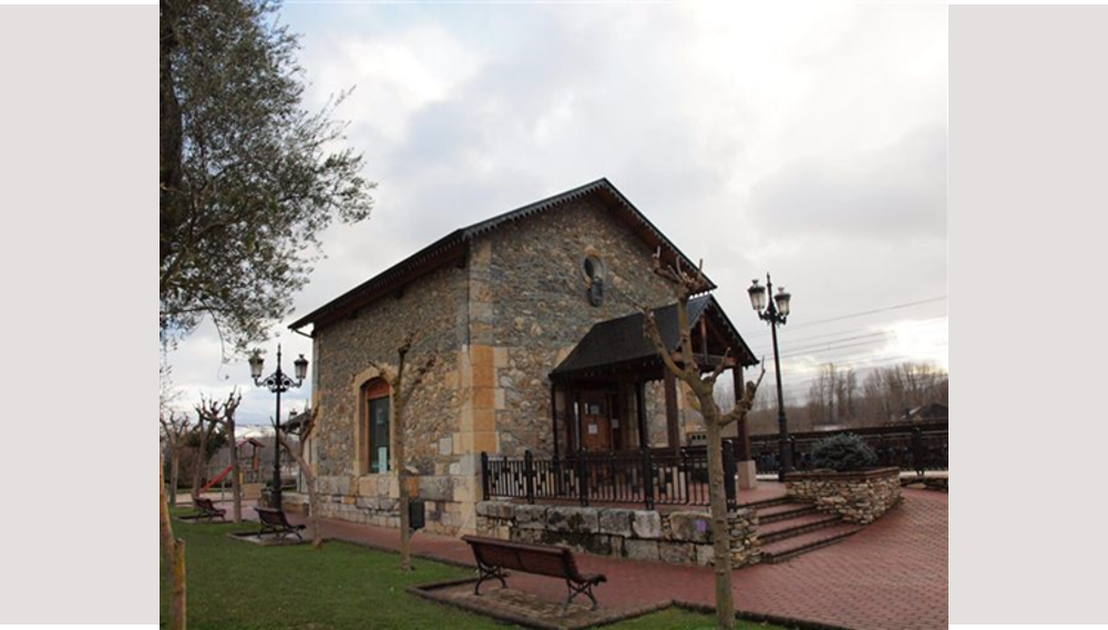 Dock in Toral de los Vados Station (León). Converted into the Municipal Library.