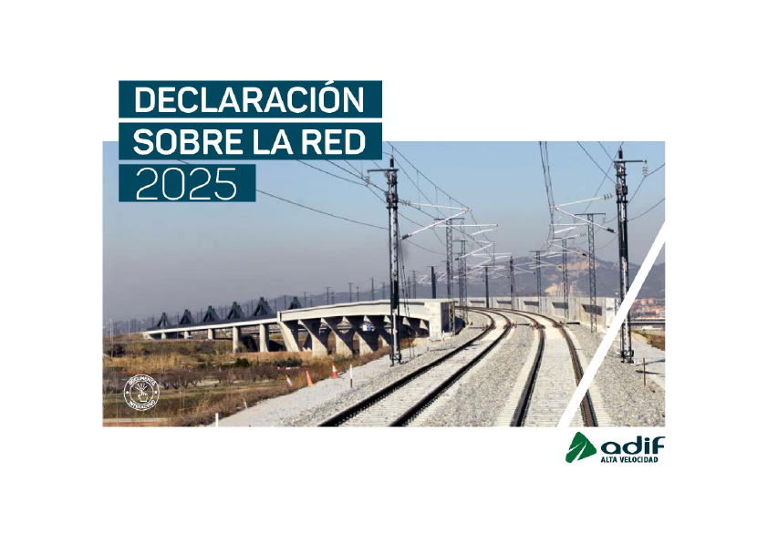 Imagen de portada de la Declaración sobre la Red  de Adiif AV 2025