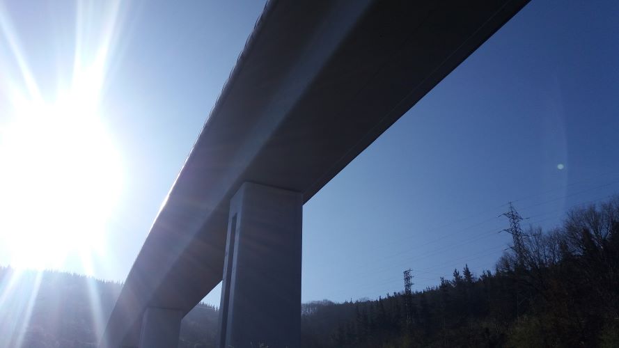 Marzo de 2017.  LAV Vitoria-Bilbao-San Sebastián Viaducto Durango