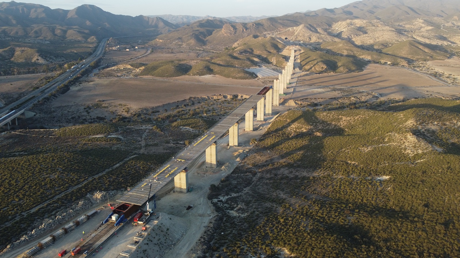 Febrero de 2024. Viaducto de los feos, trramo Los Arejos Nijar.