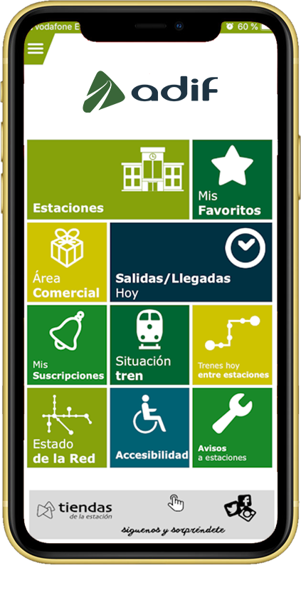 Aplicacion Adif en tu móvil
